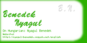 benedek nyagul business card